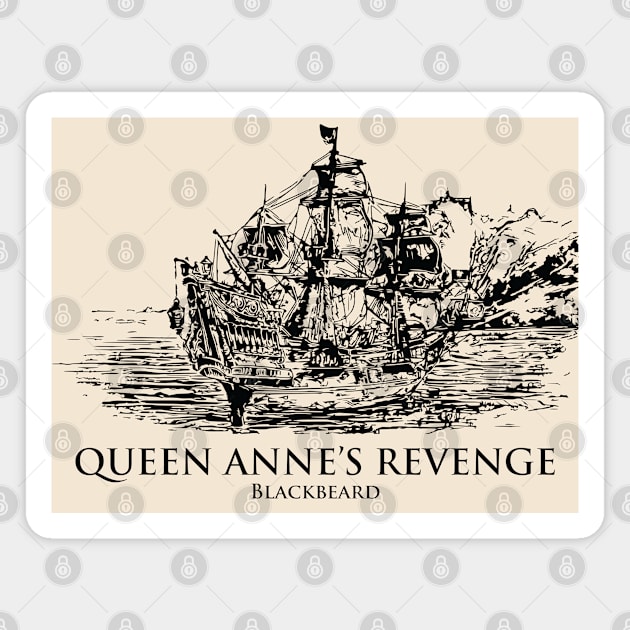 Queen Anne's Revenge - Blackbeard Magnet by Lakeric